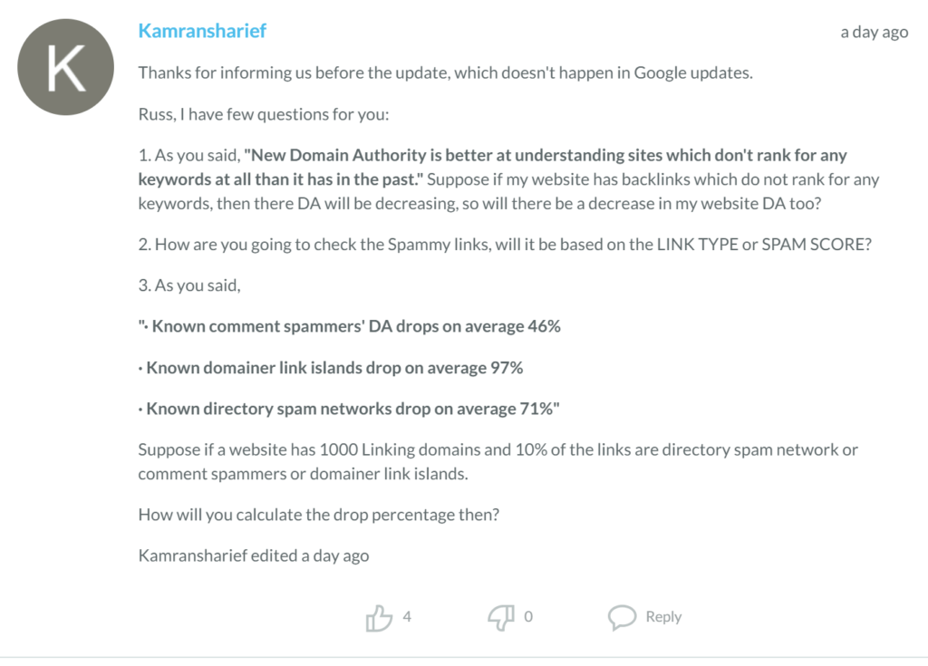 New Domain Authority Full details of Moz