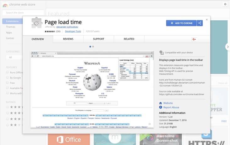 Page Load Time Extension for Chrome and Firefox