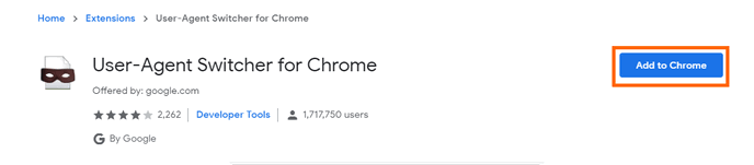User-Agent Switcher for Chrome
