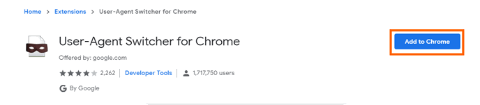 User-Agent Switcher for Chrome﻿