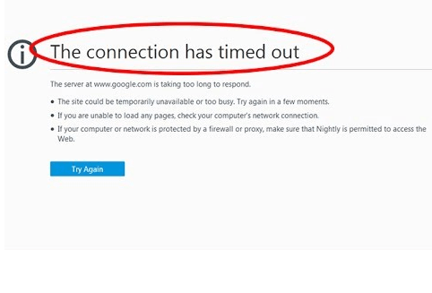 Connection Time Out Error