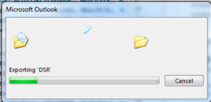 How to export outlook email backup data