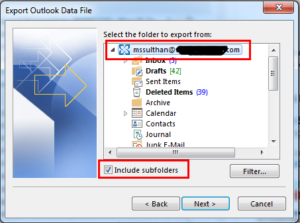 How to take backup of outlook emails