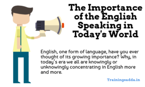 Importance of the English Speaking