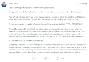 New Domain Authority Full details of Moz team explanation