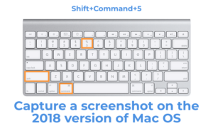 keyboard shortcut to capture a screenshot on mac (Shift+Command+5)