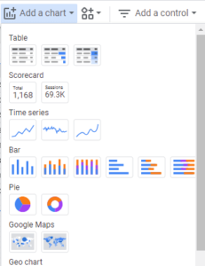 Add a Chart in Google Data Studio