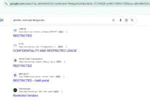 What Does "allintitle: restricted filetype:doc" Mean in Google search operator